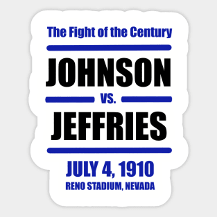 Jack Johnson vs. Jim Jeffries - The Fight of the Century Sticker